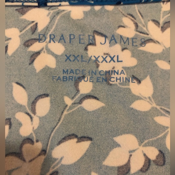 Draper James, blue & white tank sleep wear with small ruffle at bottom,XXL-XXXL - Picture 3 of 10